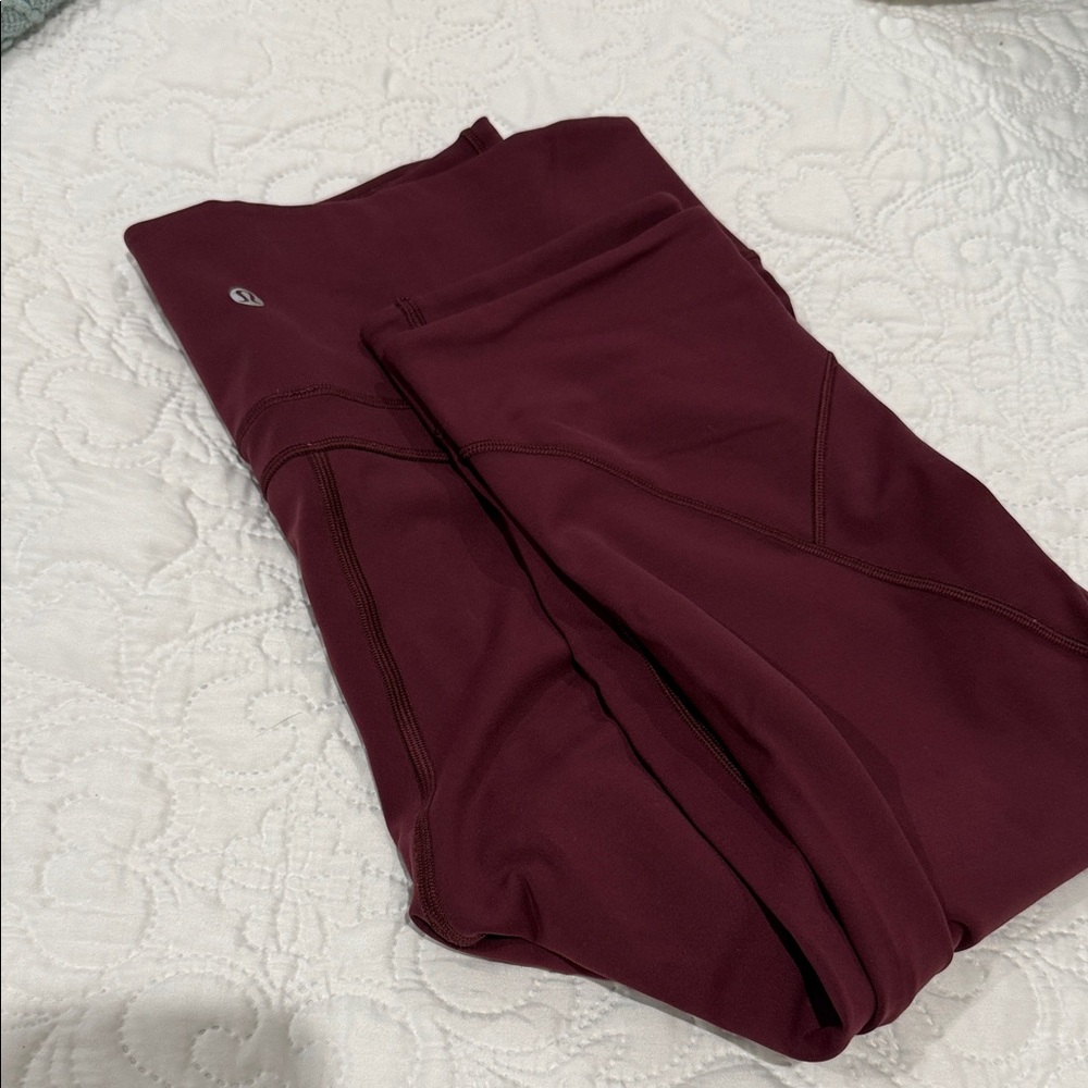 Lululemon Athletica Burgundy Leggings